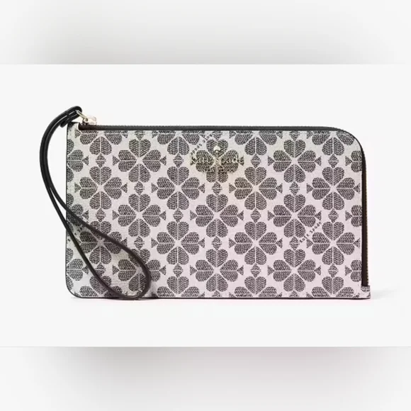 NWT Kate Spade Lucy Spade Flower Medium L-Zip Wristlet in Navy Multi; Brand New! - Picture 2 of 16